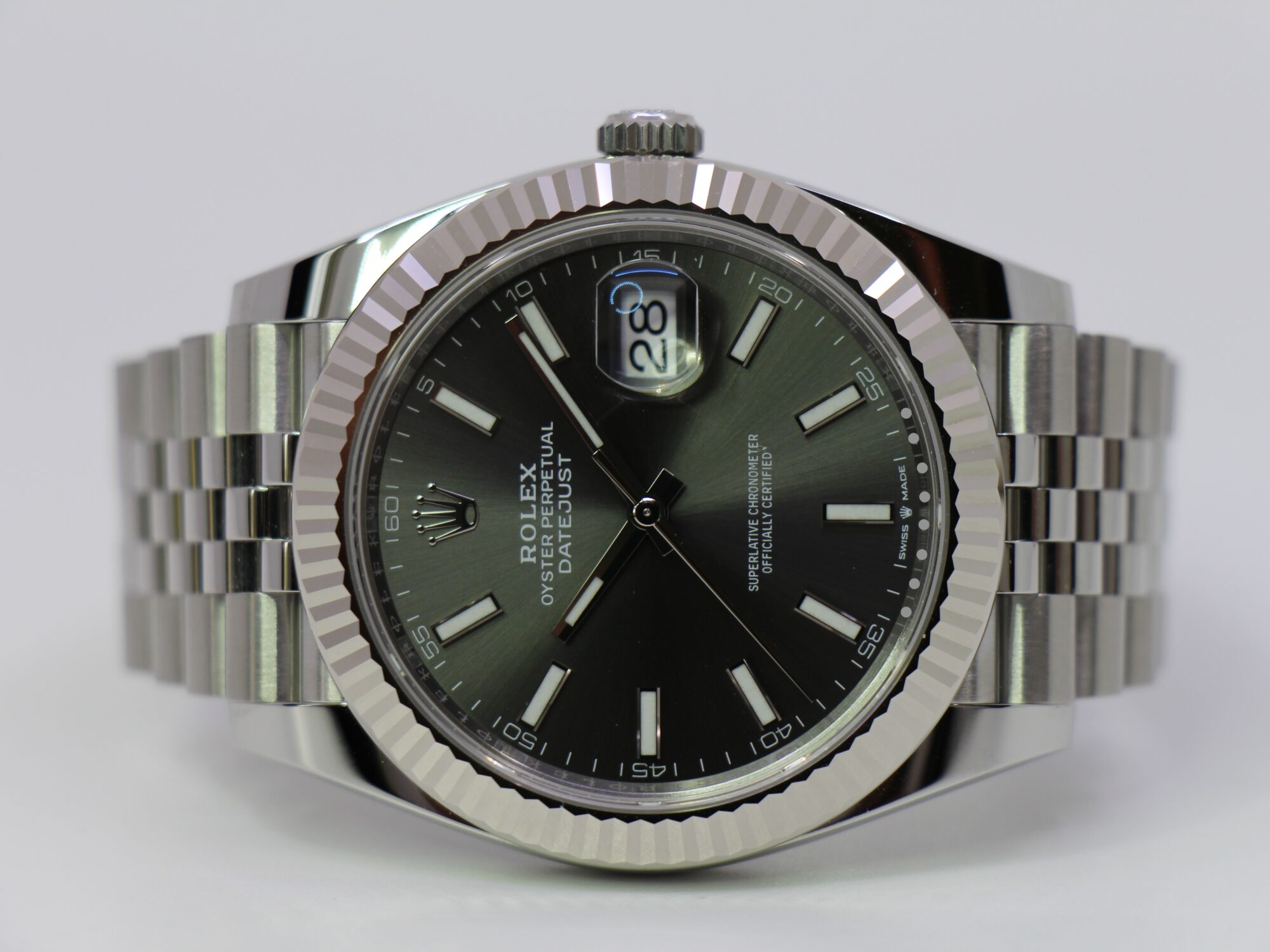 ROLEX DATEJUST 41MM 126334 "RHODIUM" - NEW
