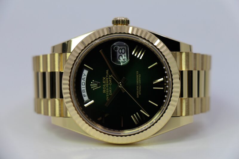 ROLEX DAY-DATE 40 228238 GREEN OMBRÉ - NEW *RESERVERET