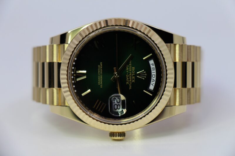 ROLEX DAY-DATE 40 228238 GREEN OMBRÉ - NEW *RESERVERET - Billede 4