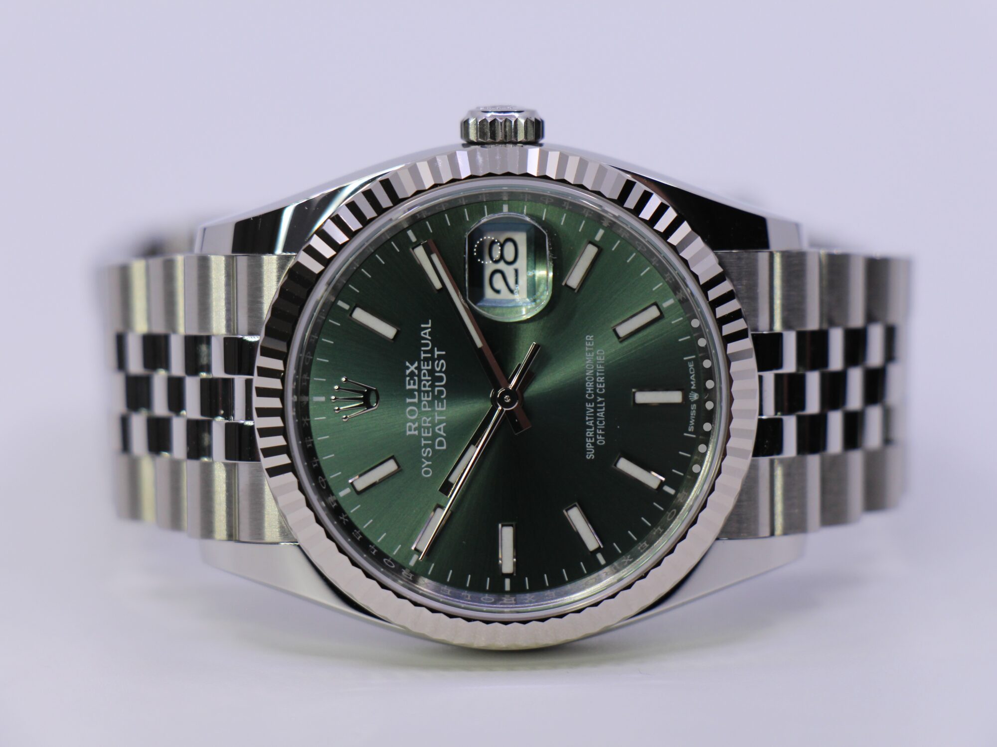 ROLEX DATEJUST 36MM 126234 MINT GREEN - NEW 02/2026